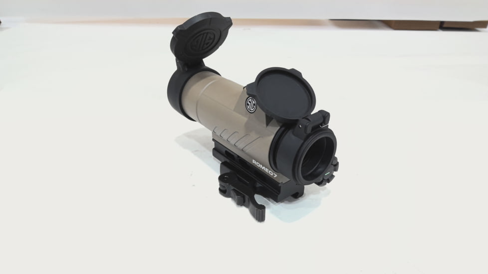 USED SIG SAUER OPMOD ROMEO7 Reflex Red Dot Sight, 1x30mm, 2 MOA Red Dot Reticle, FDE, SOR71021, EDEMO8, Excellent, Open Box