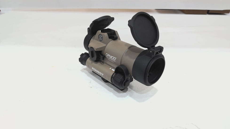 USED SIG SAUER OPMOD ROMEO7 Reflex Red Dot Sight, 1x30mm, 2 MOA Red Dot Reticle, FDE, SOR71021, EDEMO8, Excellent, Open Box