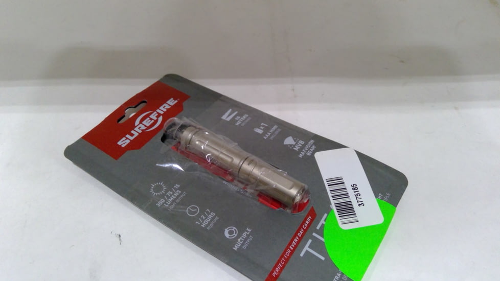 EDEMO SureFire Titan Plus Ultra-Compact Triple Output LED 300 Lumen MaxVision Beam, Nickel-Plated Brass Titan-B, EDEMO1