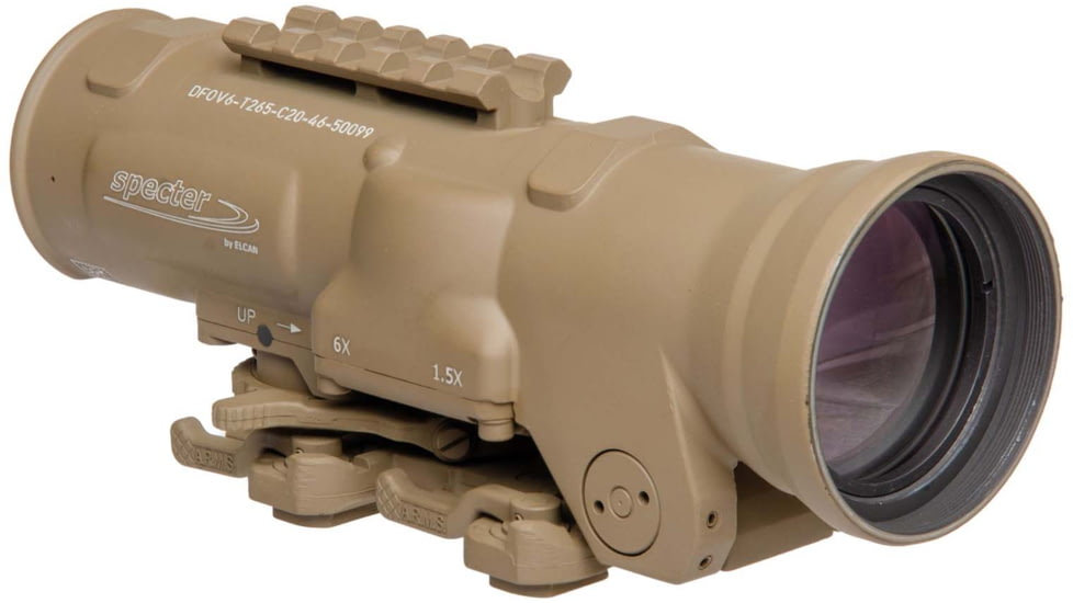 Elcan Specter DR 1.5x/6x-5.56x45mm Rifle Scope, BDC Reticle, FDE, DFOV6-T265-C10