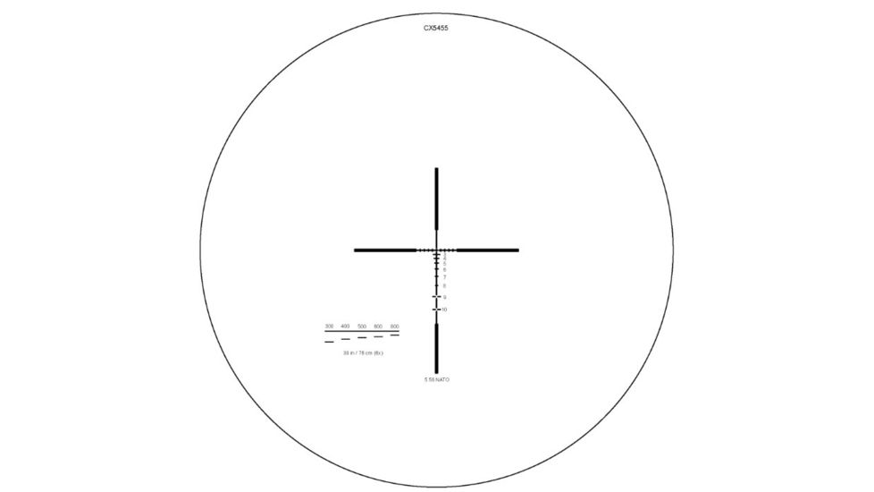 Elcan SpecterDR Dual Role 1.5-6x Optical Sight, Integral A.R.M.S. Picatinny Mount, Anti-Reflection Device, 5.56, CX5455 Ballistic Reticle, Black, DFOV156-C1