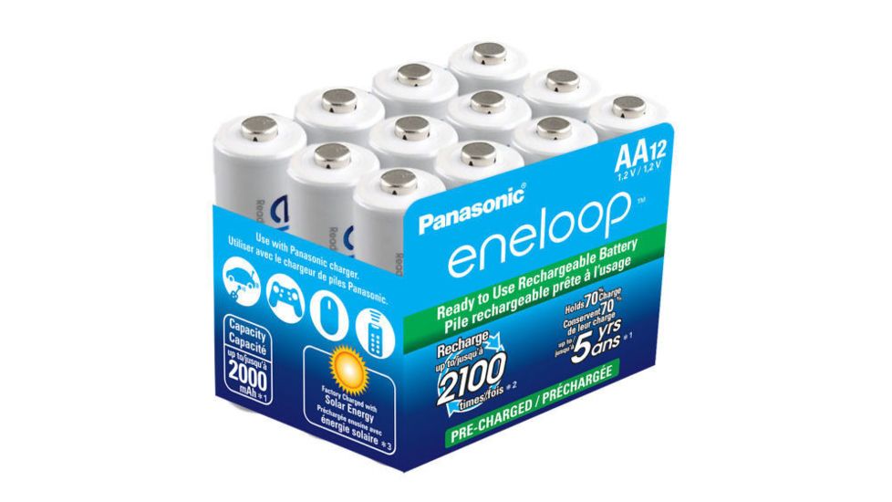 Eneloop AA - 12 Pack 4th Generation, White, BK-3MCCA12SA