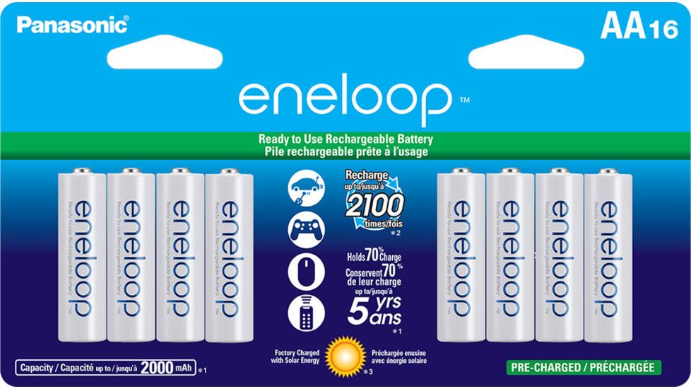 Eneloop AA - 16 Pack 2nd Generation, White, BK-3MCCA16BA