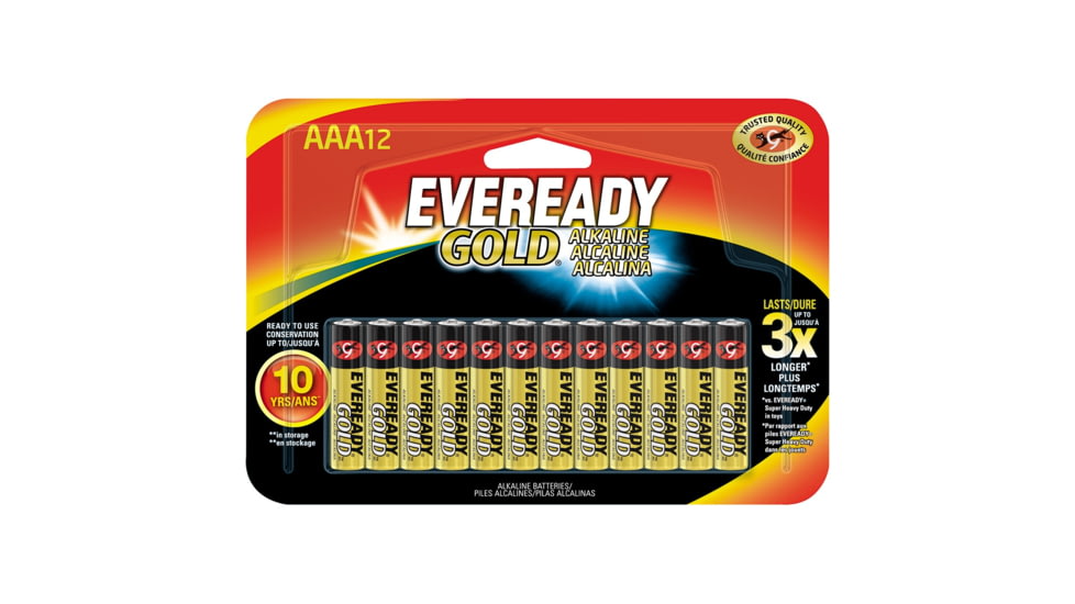 Energizer AAA Eveready-Gold Alkaline Batteries, 1.5V, 12Pack, A92BP-12N