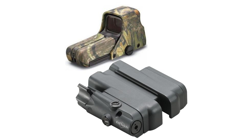 Eotech 512 Holographic Red Dot Sight w/Aiming Dot Reticle, Mossy Oak Camo w/ Laser and IR Battery Cap LBC2