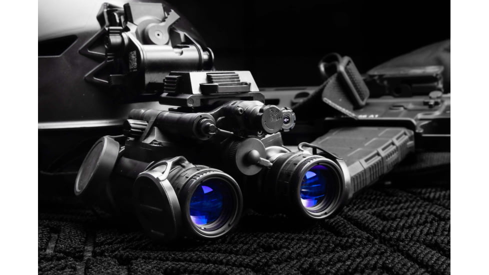 EOTech BinoNV 1x w/ Wilcox G24 Mount, ESA Gen III, White Phosphor, Black, EOT-BINO-AI-B