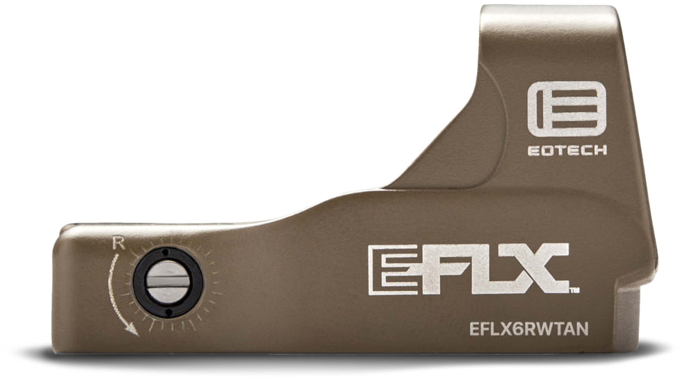 EOTech EFLX Mini Reflex Red Dot Sight, 3 MOA Dot, Tan, EFLX3RWTAN