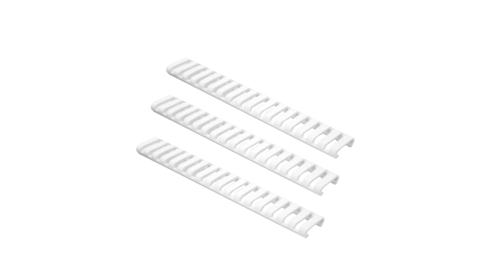 ERGO 18-slot Ladder Low-Pro Rail Cover, 3-Pack, White, 4373-3PK-WHITE-B