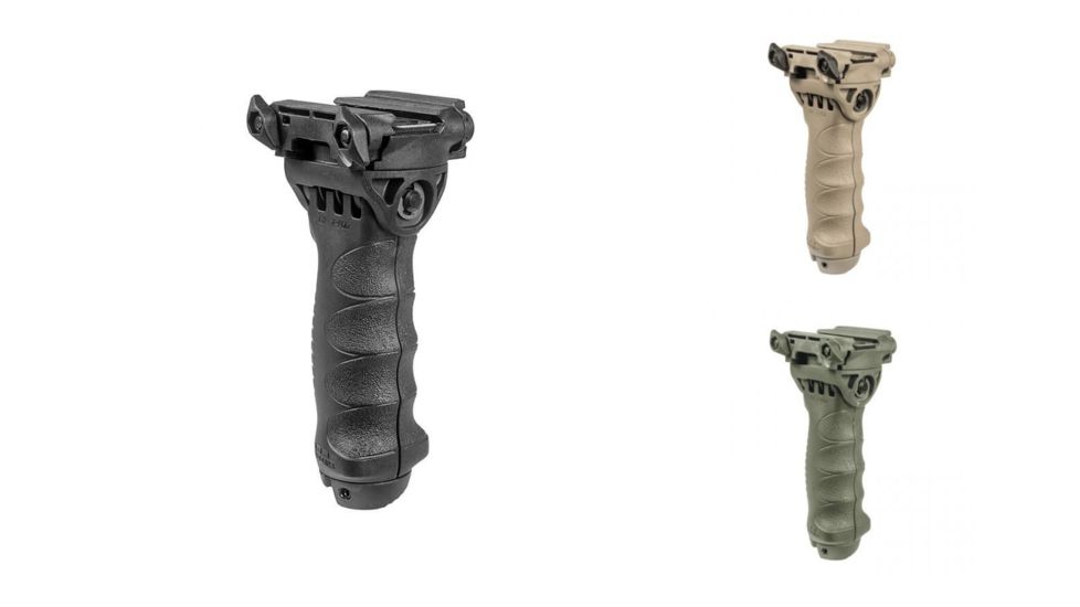 FAB Defense T-POD G2 Rotating Tactical Foregrip &amp; Bipod, Black, Flat Dark Earth, OD Green