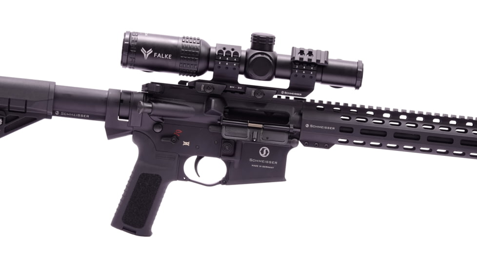 Falke TAC 1-8x24mm Rifle Scope, 30mm Tube, Second Focal Plane, MilDot Reticle, Black, One Size, FAL32-0026