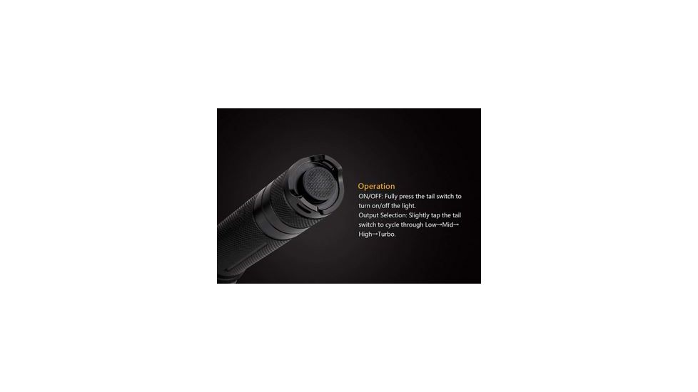 Fenix E Series Flashlight 250 Lumens- black, Black E20E2BK
