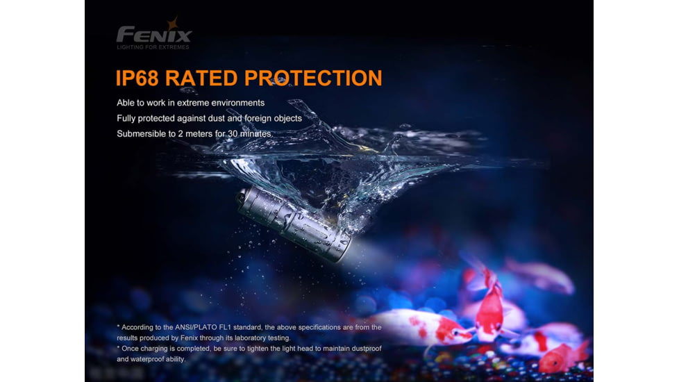 Fenix E02R Rechargeable EDC Flashlight, Black, E02RG2BK