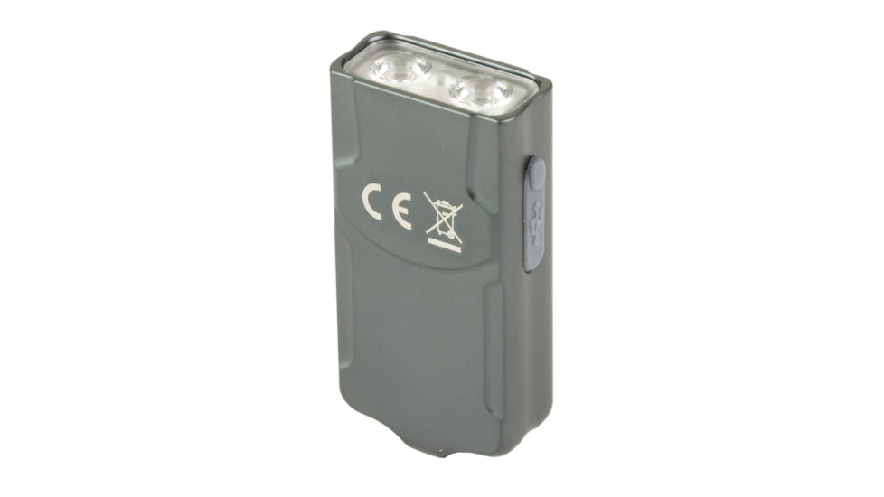 Fenix E03R V2, Flashlight, White and Red LED, 500 Lumens, 2.07 Long, Anodized Finish, Gray, Built-in 400 mAh Battery, Includes USB Type-C Charging Cable