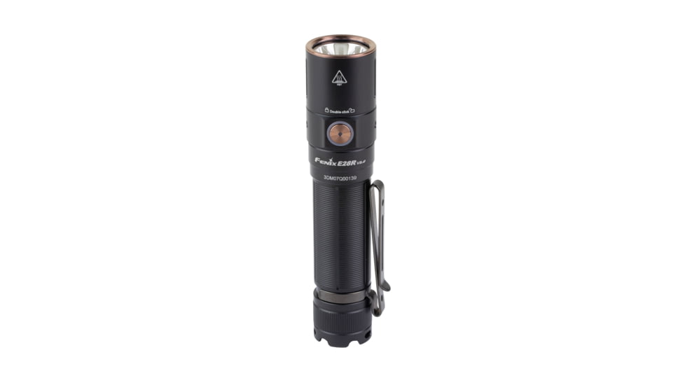 Fenix E28R V2, Flashlight, White LED, 1,700 Lumens, 4.76 Long, Anodized Finish, Black, Includes Rechargeable 18650 and USB Type-C Charging Cable