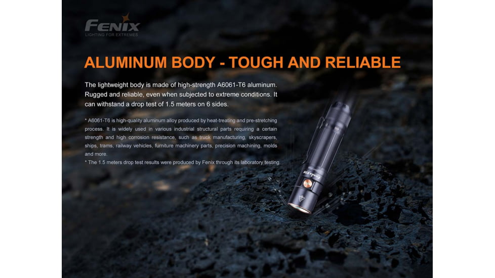Fenix E35 V3.0 3000 Lumen Flashlight, Black, E35V3BK