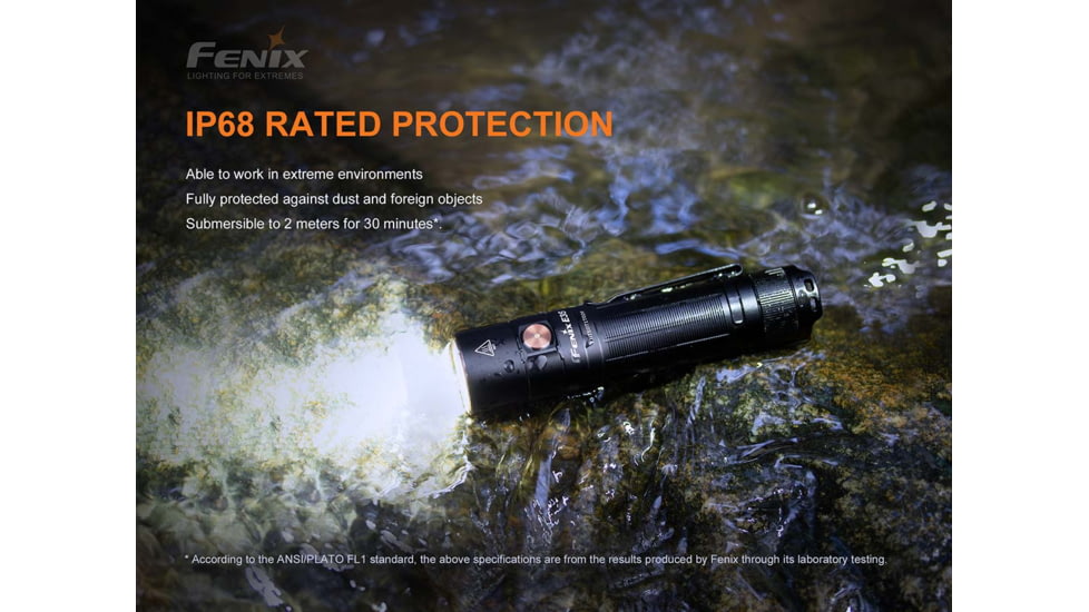Fenix E35 V3.0 3000 Lumen Flashlight, Black, E35V3BK