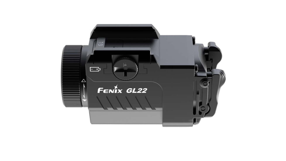 Fenix GL22, Weapon Light, White LED with Red Laser, 750 Lumens, 2.64 Long, Fits GLOCK and 1913 Rails, Includes Rechargeable 16340 Battery and USB Type-C Charging Cable
