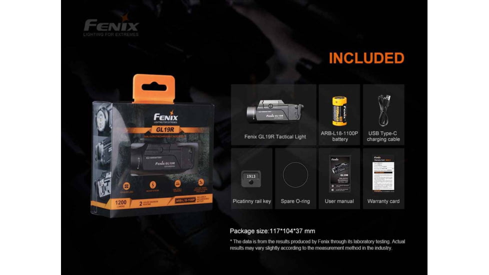 Fenix Gl19r Tac Light - GL19RSBK