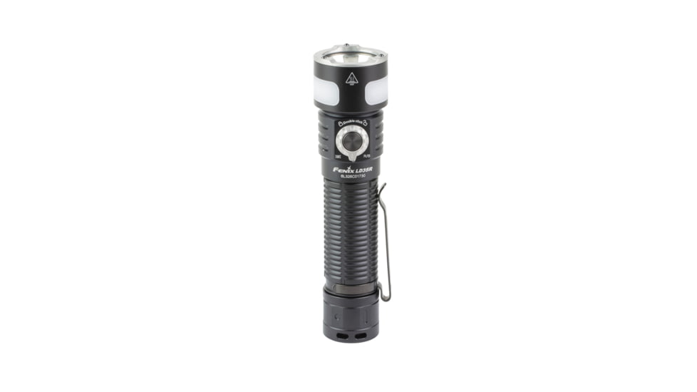Fenix LD35R, Flashlight, White/Red/Blue LED, 1,800 Lumens, Anodized Finish, Black, Includes Rechargeable 18650 Battery and USB Type-C Charging Cable