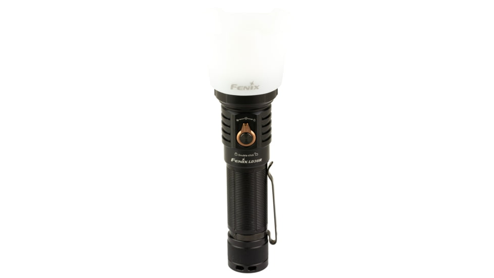 Fenix LD36R, Flashlight, White/Red/Blue/Green LED, 3,600 Lumens, Anodized Finish, Black, Includes Rechargeable ARB-L21-6000 Battery and USB Type-C Charging Cable