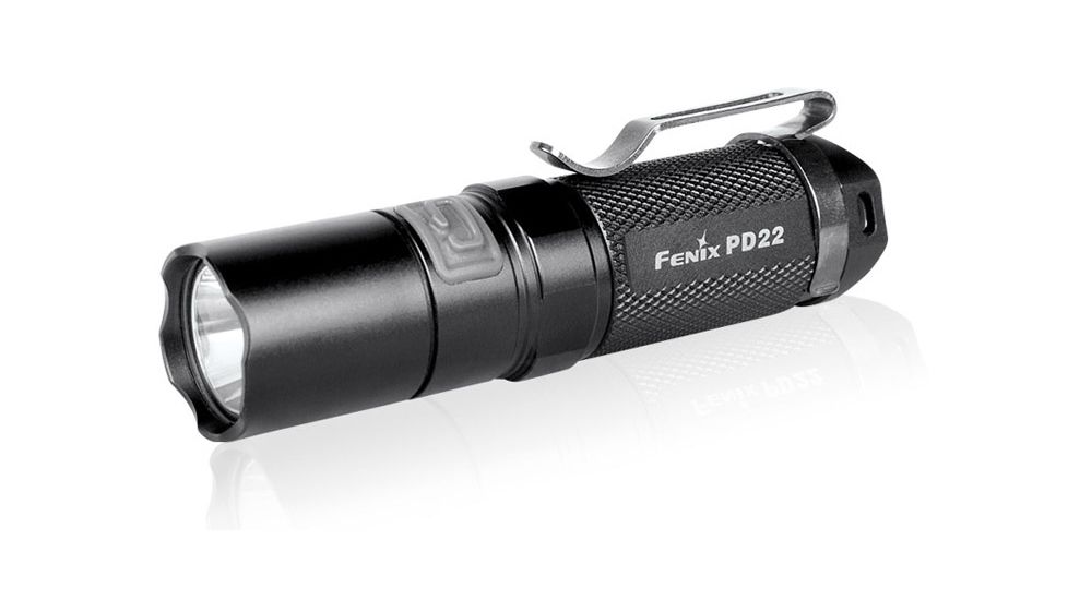 Fenix LED Flashlight with Holster and Battery, Black, 210 PD22G2BK-B