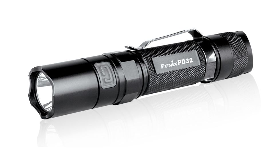 Fenix LED Flashlight with Holster and Battery, Black, 340 PD32G2BK-B