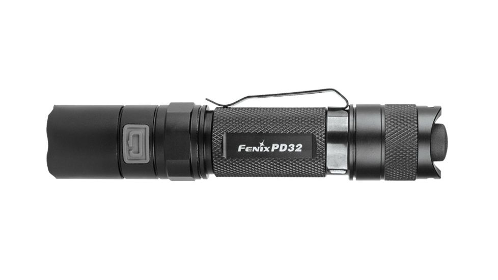 Fenix LED Flashlight with Holster and Battery, Black, 340 PD32G2BK-B