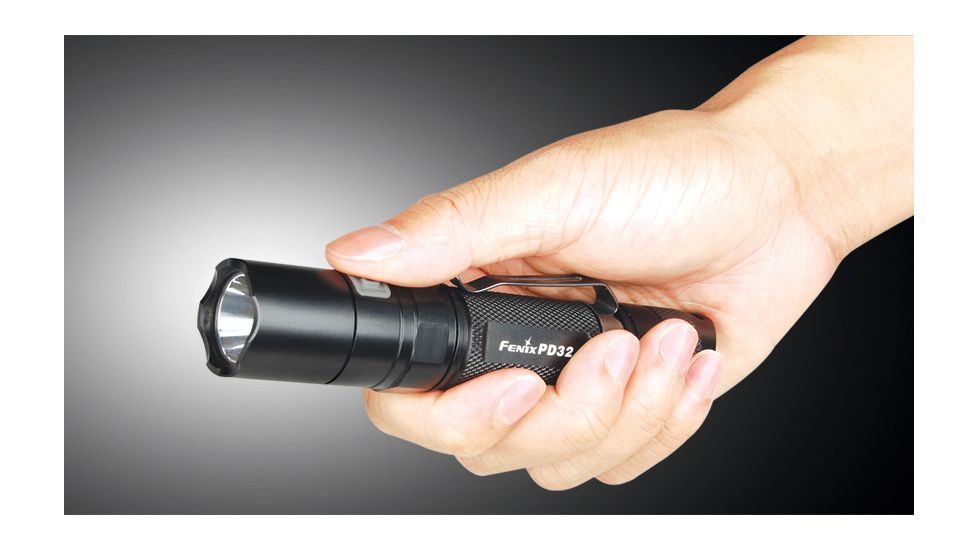 Fenix LED Flashlight with Holster and Battery, Black, 340 PD32G2BK-B