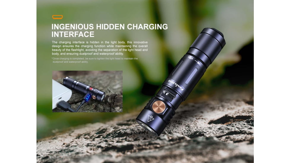 Fenix Lighting E05R Lithium Ion 400 Lumens Luminus SST20 LED Flashlight, Black, E05RG2BK