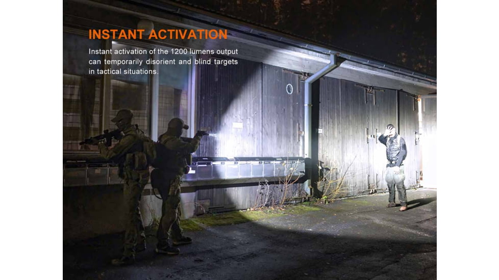 Fenix Lighting GL19R V2.0 Lithium Ion 1200 Lumens Luminus SFT25R LED Flashlight, Black, GL19RV2BK