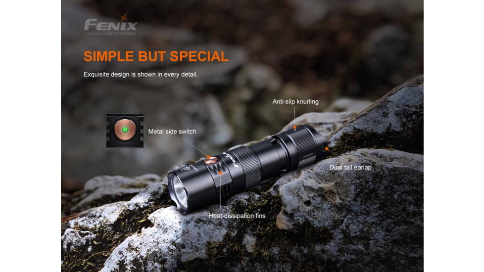 Fenix Lighting PD25R 800 Lumens Luminus SST20 LED Flashlight, Black, PD25RSTBK