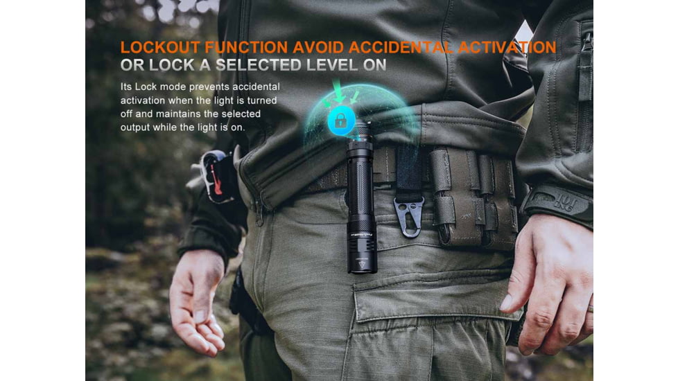Fenix Lighting PD45R ACE Lithium Ion 3200 Lumens Luminus SFT-70X-WS65-H2-H1652 LED Flashlight, Black, PD45RACBK
