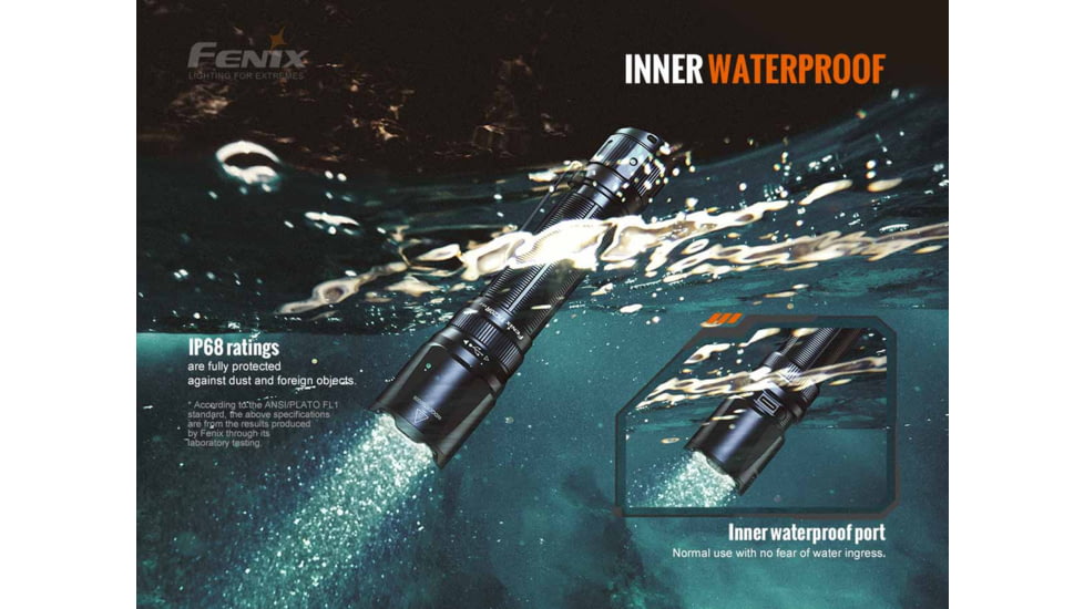 Fenix Lighting TK20R V2.0 Lithium Ion 3000 Lumens Luminus SFT70 LED Flashlight, Black, TK20RV2BK
