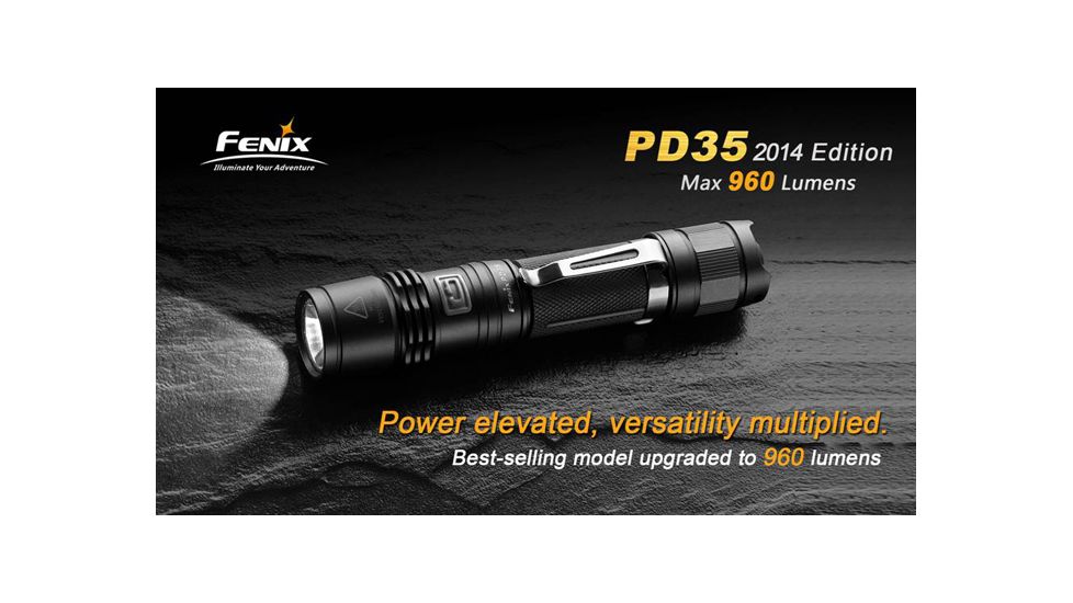 Fenix PD Series 960 Lumens Flashlight, Black PD35XLBK
