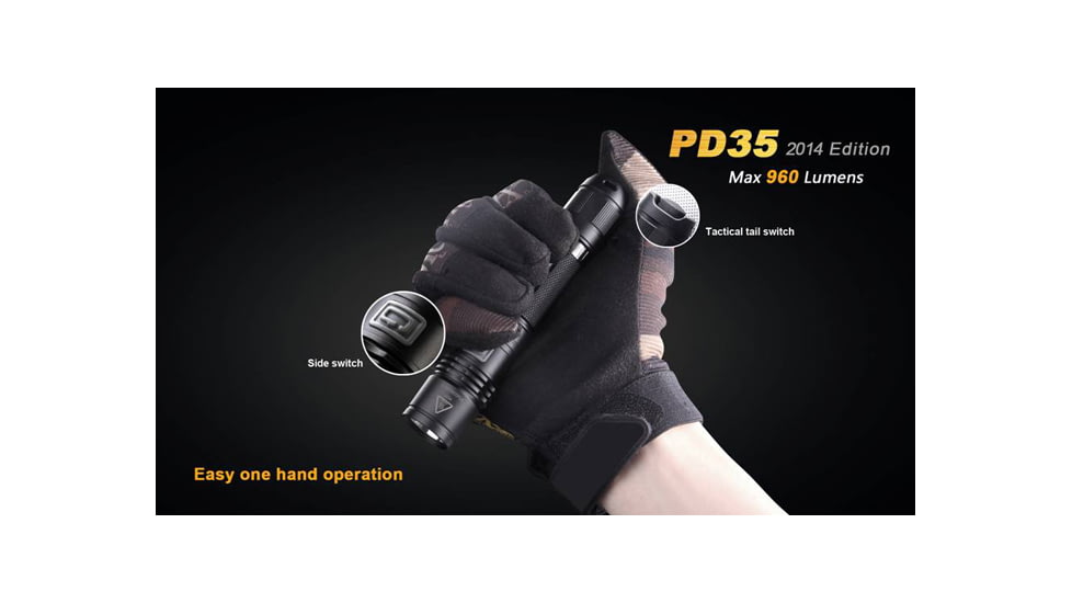 Fenix PD Series 960 Lumens Flashlight, Black PD35XLBK