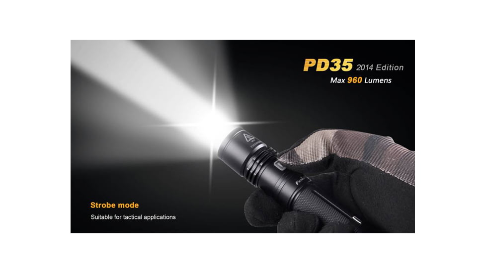 Fenix PD Series 960 Lumens Flashlight, Black PD35XLBK