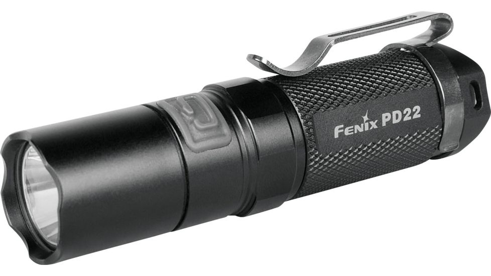 Fenix PD22 190 Lumen Flashlight w/ Side Mode Switch Cree XP-G Uses 1xCR123A, Black FENIX-PD22