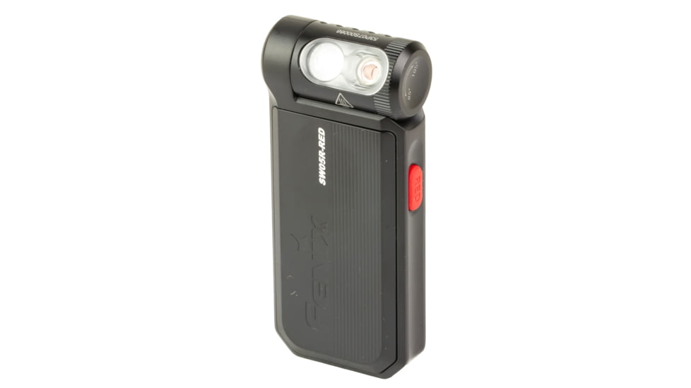 Fenix SW05R-RED, Flashlight, White/Red LED, 150 Lumens, Anodized Finish, Black, Includes Built-in 700mAh Battery and USB Type-C Charging Cable