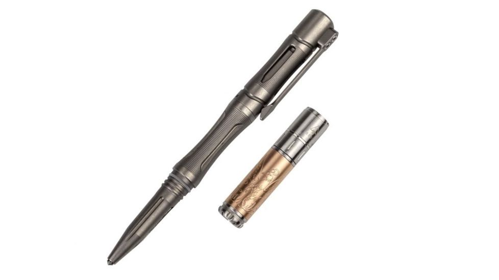 Fenix T5 Ti Tactical Pen and 15th Anniversary Limited Edition CREE XP-E2 R3 LED Flashlight Set, 85 Lumens, 1 x AAA Included, Space Grey, T5-TI-F15-SPACE-GREY