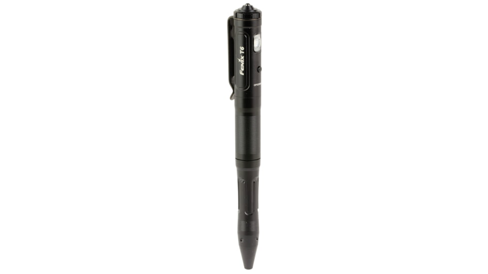 Fenix T6 Penlight, Tactical Pen with Flashlight, White LED, 80 Lumen, Anodized Finish, Black, Includes Built-in 100mAh Li-Polymer Battery and USB Type-C Charging Cable