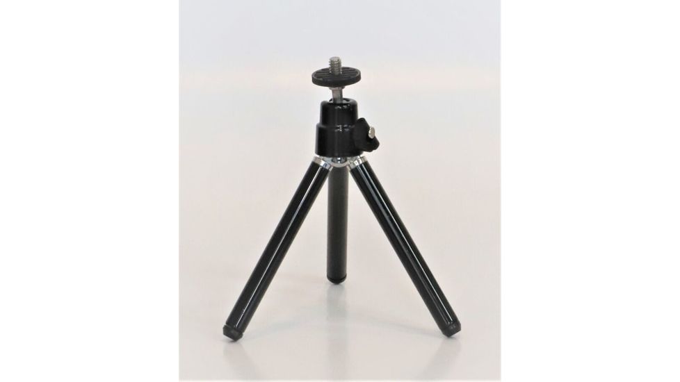 Field Optics Research Mini Tripod w/Ball Head and Phone Mount, AL telescoping legs, 4.5in to 6.5in, 1/4-20 thread., FMTA