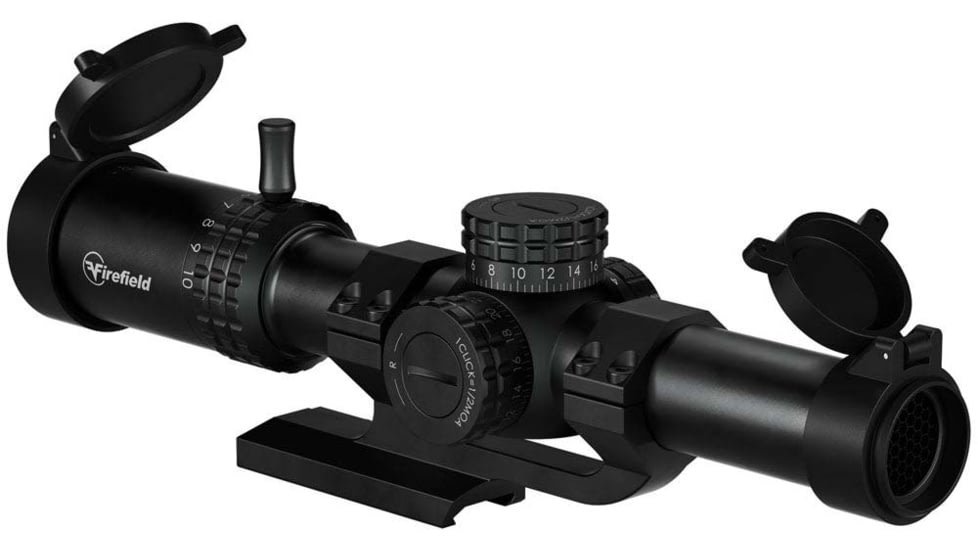 Firefield Rapidstrike 1-10x24mm LPVO 30mm Tube Rifle Scope, Second Focal Plane, BDC Reticle, Black, FF13075
