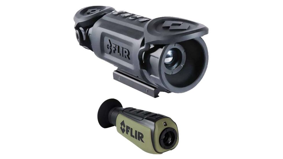 FLIR Systems RS64 2-16X Thermal Night Vision Rifle Scope 640x480, 60mm 431-0017-06-00 w/FLIR Systems Scout II 240 Thermal Imager 431-0008-21-00S