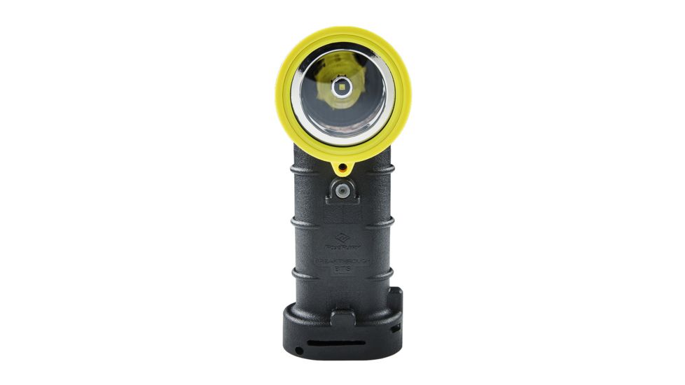 Foxfury Lighting Breakthrough BTS 4 x AA LED Right Angle Flashlight, 400 Lumens, Black/Yellow 380-BTS-BY