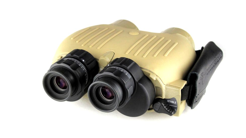 Fraser Optics Fraser S250 Stabilized Detachable Binocular, Black Body, Tan, 17003-200-1-1
