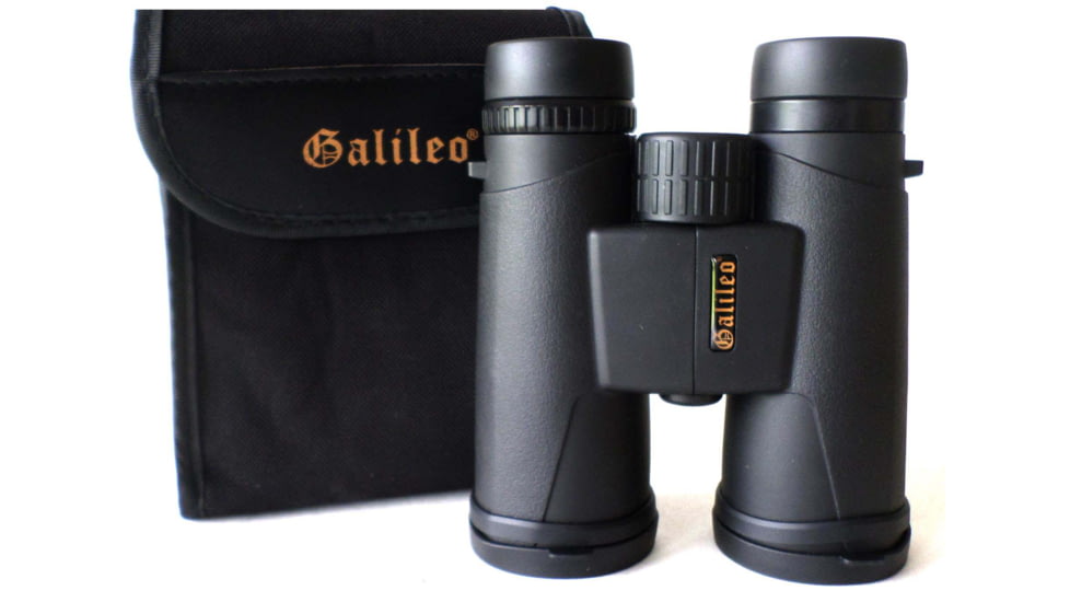 Galileo 10 x 42mm Roof Prism Water Proof Binoculars, Black, G-1042C