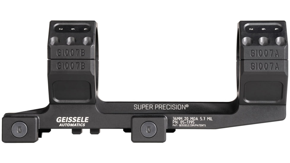 Geissele Super Precision Zero Compromise Scope Mount, 36mm, Black, 05-1795B
