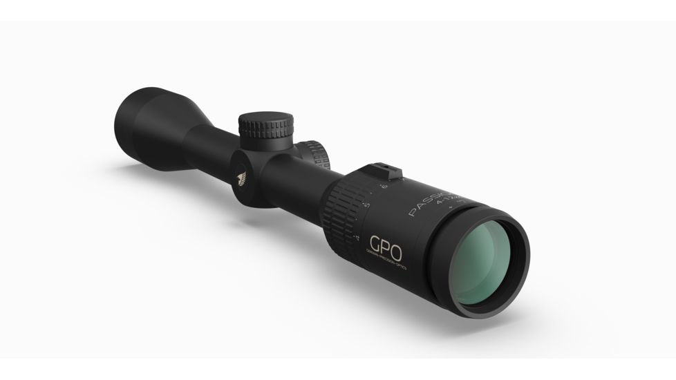 German Precision Optics GPO PASSION 3X 4-12x42 Rifle Scope, Plex Reticle, Black Matte R350