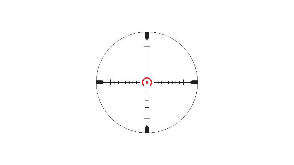 German Precision Optics GPOTAC 6X 1-6x24i Rifle Scope, Horseshoe reticle, Black Matte RT610