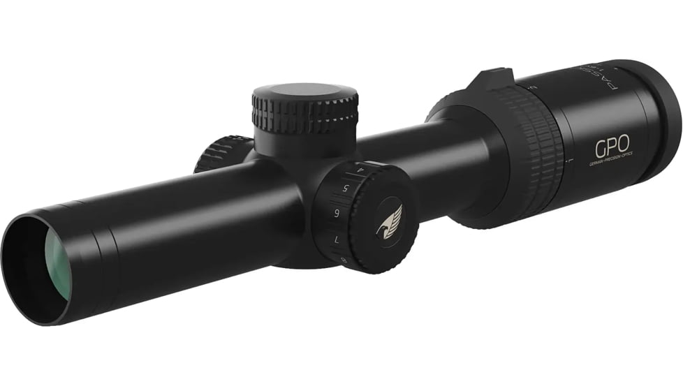 German Precision Optics GPOTAC 6X LPVO Rifle Scope, 1-6x24mm, 30mm Tube, FFP, HSi-CQB Reticle, Black Matte, RT610